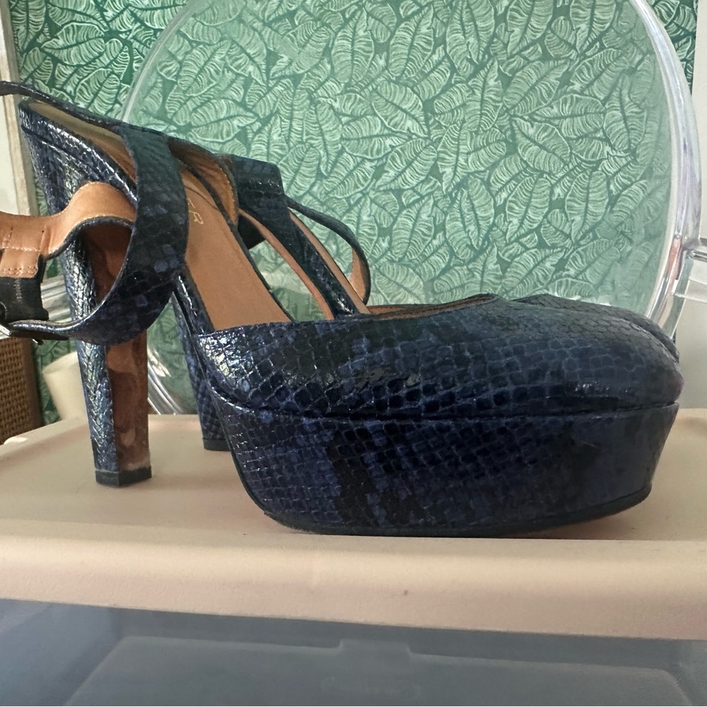 Blue Snakeskin, Kurt Geiger platform heels